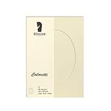 Rössler 220732512 - Coloretti Karten, DIN B6, Passepartout oval, creme, 5 Stück