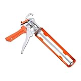 TEHAUX Drehbare Verstärkte Manuelle Klebepistole für Haushalt und Handwerk Ergonomisches Design Tropffreies Glas kleber dosiergerät Stabile Dosierung für Bau Dekorationsarbeiten