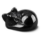 hurifeng Deko Schwarz Katze Skulptur Moderne Wohnzimmer Dekoration;Schreibtisch Statue in Schwarz;Geschenk für Katzenliebhaber;Schwarze Deko Skulpturen
