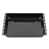 ICQN Backblech 465 x 370 x 60 mm Tief, Emailliert Fettpfanne für Backofen und Herd, Passend für Bosch Siemens Neff Constructa, Kratzfest & Rostfrei, 46,5 x 37 cm