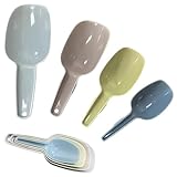 4 Stück Kunststoff Eisschaufel Haushalts Mehlschaufel Popcornschaufel Abwiegeschaufel Lebensmittelschaufel Haushalts Wägeschaufel für Küchen, Bars, Buffets, Partys, Getreide -50/100/150/250ml