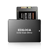 Ediloca SSD 1TB, SSD Festplatte Intern, 2.5' SATA III, bis zu 550MB/s, 3D NAND TLC, Kompatibel mit Laptop und PC-Desktop(ES106 Black)