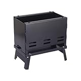 Tragbarer Holzkohlengrill - Klappbarer Abnehmbarer BBQ Grill | Kompaktgrill Mini - Für Garten Balkon Reisen Picknick Outdoor Kochen Grillparty Fest Camping
