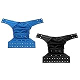 SKISUNO 2 Stück Waschbare Erwachsenenwindeln aus Hautfreundlichem Atmungsaktivem Material mit Verstellbarem Bund und Auslaufsicherem Stretch Slip für Inkontinenz zu Hause und Krankenhaus