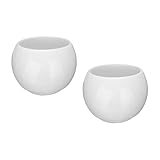 QUARKZMAN 2 Stück handgefertigte Teeschalen 150ml / 5oz Eisriss Dekoration Chinesische Japanische Teetasse Keramik Gong Fu Teeset für Büro Zuhause Geschenke, Weiß