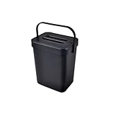 Homéa, Kompostmülleimer zum Aufhängen, wiederverwendbar, Kunststoff, 3 l, 16 x 12 x 20 cm, Anthrazit