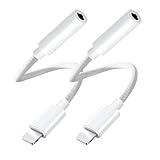 Wowfast 2 Stück Adapter Kopfhörer für iPhone, [MFi-Zertifiziert] Lightnning AUX Adapter, kompatibel mit iPhone 14 Pro Max/14 Plus/14/13/12/11/SE/X/XS/XR/8(grau)