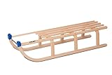 COLINT Holzschlitten Davos - 110 cm - Holz Rodelschlitten TÜV geprüft - klassischer Kinderschlitten aus Buchenholz für 2 Personen