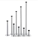 ZPPZ Wandtürstopper Edelstahl Türanschlag Stopper Wandmontage Türstopper Hochleistungs-Edelstahl-Stoßdämpfer-Gummipuffer für die Wand 12cm