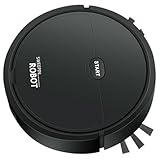 TEMPNAP Roboterstaubsauger und Kehrroboter Klein mit Nass und Trockentuch Doppelseitiger Bürste Schlankes Design für Enge Stellen Schwarz