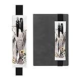 WSHFFILO Elefant und Sonnenblume bedrucktes Leder-Stifthalter, Lesezeichen, Federmäppchen, Schwarz , Einheitsgröße, Münztasche