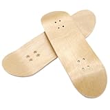 VANZACK 2 Stück Mini Finger Skateboard Deck aus Holz Robustes DIY Ersatz Deck für Finger Skateboard Fans Blanko Oberfläche zum Bemalen und Individualisieren