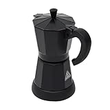 CUMELLIIR Espressokocher Elektrisch 6 Tassen, Espressomaschine Klein 300ml, Elektrische Mokkakanne Kaffeekocher Camping mit Separatem Boden, Schwarz