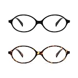 FEISEDY Vintage Oval Blaulichtbrille für Damen Herren Computerbrille Blaulichtfilter Nerdbrille B0254