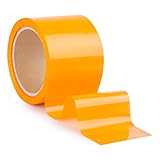 GRIP Eventbasics Flatterband farbig, 50 m x 70 mm, LDPE Folienband 50 µ stark, Absperrband nicht klebend, Farbe Orange