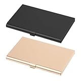 2 Stk Visitenkartenetui Aus Aluminiumlegierung,Slim Visitenkartenetui für Männer&Frauen,Pocket Metall Kartenetui,Visitenkartenhalter Metall,Visitenkartenbox,Kreditkarten Organizer Business Card Holder