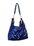 blaue Stepptasche Shopper Umhängetasche Damenhandtasche