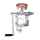 MNBVH Manuelle ölpresse, Edelstahl-ölextraktor, Heimöl-Expeller, Pressmaschine Mit Hoher ölextraktion Für Erdnuss-, Kokosnuss-, Raps-, Sesam- Und Walnussöl