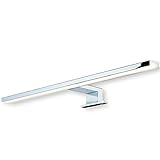 SO-TECH® LED Spiegelleuchte Anbauleuchte Leuchte AALTO Aluminium Stahl chrom poliert | Länge 500 mm | Badleuchte | warmweiß 3000 K | IP44 geprüft | 8W | 230V