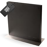 Moritz & Moritz Magnet Messerblock schwarz - Messerhalter Magnetisch mit starkem Halt - stabiler Knife Holder für Küche, modern & platzsparend - Messerblock ohne Messer