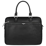 David Jones - Herren Große Aktentasche - Mann 15 Zoll Laptoptasche - PU Leder Arbeitstasche Business Handtasche Tragetasche - Henkeltasche Schultertasche Umhängetasche Messenger Bag Briefcase Schwarz