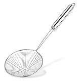 1 Spider Küche Stück Sieb Spider Skimmer Edelstahl Schlitzlöffel Drahtskimmer Schöpfkellensieb mit Griff Kochabschäumer Pasta Siebe für Pasta, Küche Kochen und Braten Von Speisen