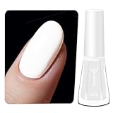 Aieenjor Nagellack Weiß, 10ml Glänzend Schnelltrocknender Langanhaltender, Nagellack für DIY Nail Art Maniküre