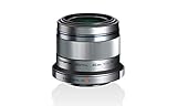 Olympus M.Zuiko Digital 45mm F1.8 Objektiv, lichtstarke Festbrennweite, geeignet für alle MFT-Kameras (Olympus OM-D & PEN Modelle, Panasonic G-Serie), silber