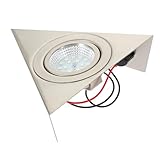 KITANDOVE LED Unterbauleuchte Aus Edelstahl Dreieckige Schrankbeleuchtung Tageslichtweiß Für Küchen Schränke Und TV Ständer Energiesparende Cupboard Lamp Für Stilvolle