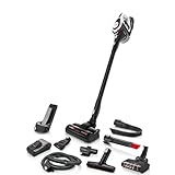 Bosch Akku-Staubsauger Unlimited Gen2 Serie 8 BSS825ALL, beutellos, bis 45 Min Laufzeit, austauschbarer Akku, Schnellladegerät, Hartboden-Softdüse mit LED, XXL-Polsterdüse, Fugendüse, weiß