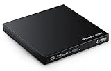 techPulse120 Externes UHD 4k 3D M-Disc BDXL USB 3.0 USB-C Laufwerk Blu-ray Brenner Burner Superdrive Slim BD DVD CD Ultra für Computer Notebook Ultrabook Windows Mac OS Apple iMAC Kunststoff Schwarz