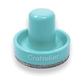 Craftelier - PressWerkzeug für Stempelplattform | Ideal für Scrapbooking- und BastelProjekte | Farbe Türkis - bequem - Durchmesser der Oberfläche 7,3 cm