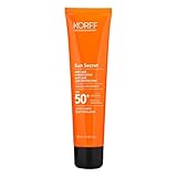 Korff Sun Secret Sonnenschutzmilch, leichte Textur, seidig und Anti-Age, sehr hoher Schutz, wasserfest, LSF50, 100 ml