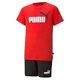 PUMA Jungen Kurztrikot Set B Jogginganzug, for All Time Red, 164