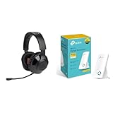 JBL Quantum 350 Over-Ear Gaming Headset & TP-Link TL-WA850RE WLAN Verstärker Repeater(300 Mbit/s, App Steuerung, Ethernet-Port, WPS, AP Modus, LED abschaltbar, kompatibel zu Allen WLAN Geräten) weiß