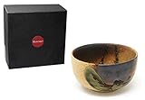 Quertee - Matcha Schale Keramik – Japanische Matcha Bowl 400ml – Original Chawan aus Japan für Teezeremonie – Matcha Teeschale handbemalt in Geschenkbox – Ceremonial Matcha Bowl – Tee Zubehör