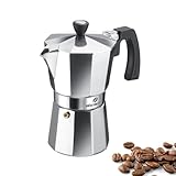 Westmark Espressokocher Brasilia, 1 Stk – Klassischer Kaffeekocher für 6 Tassen – Robuster Kaffeebereiter aus Aluminium für aromatischen Kaffee – Silber/Schwarz