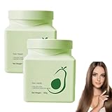 Haarmaske zur Pflege, spendet Feuchtigkeit, nährt und repariert trockenes, strapaziertes Haar, feuchtigkeitsspendende Haarmaske, für alle Haartypen (2 Stück)