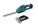 2-in-1 Akku Heckenschere & Grasschere kompatibel mit Makita 18V Akku, 150W 90° Verstellbare Elektrische Strauchschere mit 2 Aufsatzklingen zum Schneiden von Strauch und Gras (ohne Akku)