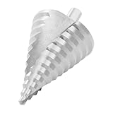 Spiralförmig Gerilltes Bit Schrittbohrer Stahl Kegelbohrer Stufenbohrer Silber 6-60mm Konusbohrer Für Schnell Löcher in PVC, Holzplatten, Plastikplatten