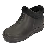 PLAME Gefütterte Gummistiefel - Herren & Damen EVA Stiefel, Warme Regenstiefel 36-46 EU (Schwarz, 39)
