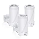 Wandhalterung für Tp Link Deco BE65-5G BE75 BE85 BE95 Mesh Wi-Fi 7 System, spart ABS-Wandaufhängung Halterung mit Kabelaufbewahrung, einfache Installation (Weiß, 3 Stück)