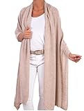 Marenza Damenstola aus gemischtem Kaschmir Made in Italy Einheitsgröße (Beige Chiaro)