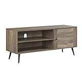 Couchtisch, Couchtisch, Akzenttisch, TV-Ständer, Couchtisch, Akzent-Sofatisch, Bücherregal, Möbel für Zuhause, Büro, Wohnzimmer (Eiche und schwarzer TV-Ständer) (Eiche & schwarzer TV-Ständer)