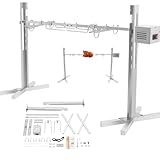 ROGONPDK 40 kg Elektrisch Grillspieß | Edelstahl Spanferkelgrill Lammgrill BBQ Grill Drehspieß Höhenverstellbereich: 5 Gänge | Außen Spießbratengrill mit 2 Fleischnadel für Fleisch