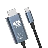 zu HDTV-Adapter | Typ-C zum HD-TV-Kabel | 4K 60 Hz Converter kompatibel mit Laptops, Monitoren, Projektoren und Konfigurationen Home Entertainment