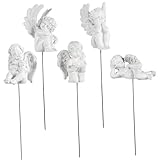 Gatuida 5 Stück Engelsflügel -Ornamente Hofstatuen Hof Rasen Garten Rasen Schmuck Gartenbedarf Kleine Engelfiguren Kleine Gartenfigur Gartenverzierung Garten Rasen Kunstharz