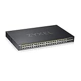 Zyxel Nebula Gigabit Ethernet Smart-Managed PoE+ Switch mit 48 Ports | einem Budget von 375 Watt | Vier Gigabit-Combo-Ports sowie Zwei SFP-Ports und Hybrid Cloud-Modus [GS1920-48HPv2]