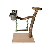 Wellensittiche, Käfigständer, Schaukel, Papageien, Futterbecher, Fitnessstudio, Spielzeug, Brücke, Kletterspielzeug für Sittiche, Nymphensittiche, Vogel-Trainingsständer