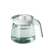 Krug Wasserkrug mit großer Kapazität Transparente hitzebeständige Glasteekanne Griff Getränkesaftbehälter Haushaltswasserkessel(Weiß)